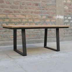 Table à Manger Bois Et Pieds Métal En U -Ledepot Mobilier Magasin table a manger bois et pieds metal en u 2