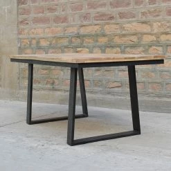 Table à Manger Bois Et Pieds Métal En U -Ledepot Mobilier Magasin table a manger bois et pieds metal en u 4