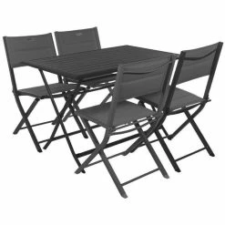Table Alu Pliante Azua 4 Places Graphite Hespéride 10 Table Alu Pliante Azua 4 Places Graphite Hespéride -Ledepot Mobilier Magasin table aluminium azua 4 places graphite hesperide 3