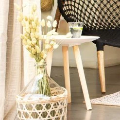 Table Basse Ronde Mileo Blanc Atmosphera -Ledepot Mobilier Magasin table basse ronde mileo blanc atmosphera 2
