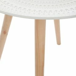 Table Basse Ronde Mileo Blanc Atmosphera -Ledepot Mobilier Magasin table basse ronde mileo blanc atmosphera 3