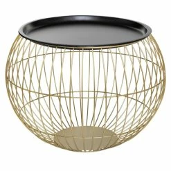 Table Basse X2 Métal Doré Alya Atmosphera -Ledepot Mobilier Magasin table basse x2 metal dore alya atmosphera 3