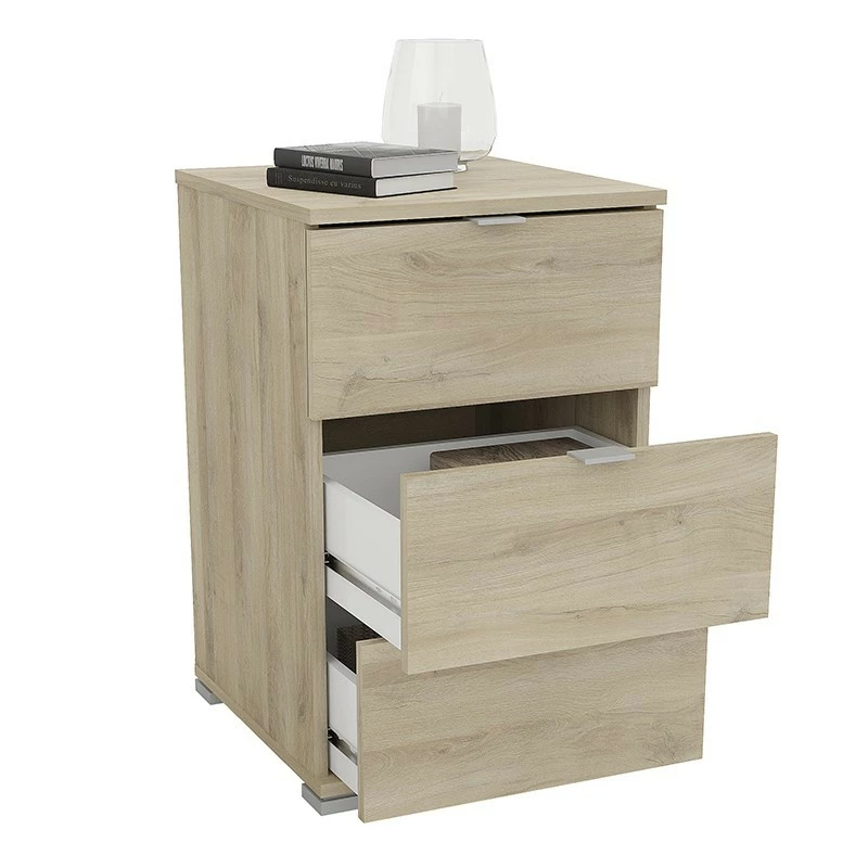 Demeyere Table De Chevet 3 Tiroirs Perfect Naturel 4 Demeyere Table De Chevet 3 Tiroirs Perfect Naturel – Image 2