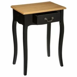 Table De Chevet Chrysa Noire Atmosphera -Ledepot Mobilier Magasin table de chevet chrysa noire atmosphera 5