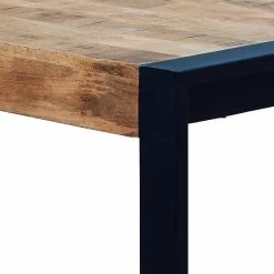 Table Haute Métal Et Bois De Manguier -Ledepot Mobilier Magasin table haute metal et bois de manguier 1
