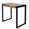 Table Haute Métal Et Bois De Manguier -Ledepot Mobilier Magasin table haute metal et bois de manguier