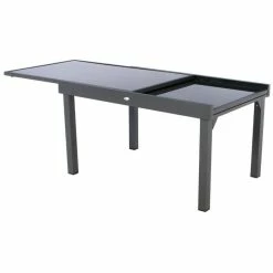 Table Rectangulaire Ext. Verre Piazza 10 P. Graphite Hespéride 11 Table Rectangulaire Ext. Verre Piazza 10 P. Graphite Hespéride -Ledepot Mobilier Magasin table piazza extensible 10 personnes anthracite graphite hesperide 4