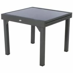 Table Piazza Extensible 8 Personnes Anthracite/graphite -Ledepot Mobilier Magasin table piazza extensible 8 personnes anthracite graphite 2
