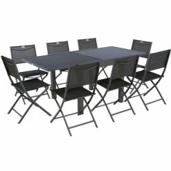 Table Rectangulaire Extensible Piazza 8 P. Graphite Hespéride 14 Table Rectangulaire Extensible Piazza 8 P. Graphite Hespéride -Ledepot Mobilier Magasin table rectangulaire extensible piazza 8 personnes graphite hesperide 4
