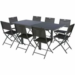 Table Rectangulaire Extensible Piazza 8 P. Graphite Hespéride 15 Table Rectangulaire Extensible Piazza 8 P. Graphite Hespéride -Ledepot Mobilier Magasin table rectangulaire extensible piazza 8 personnes graphite hesperide 5