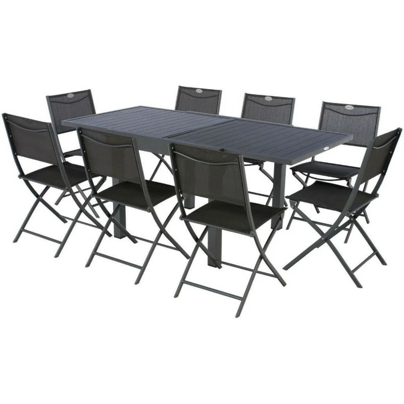 Table Rectangulaire Extensible Piazza 8 P. Graphite Hespéride 8 Table Rectangulaire Extensible Piazza 8 P. Graphite Hespéride – Image 6