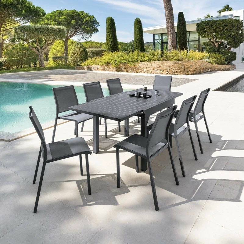 Table Rectangulaire Extensible Piazza 8 P. Graphite Hespéride 3 Table Rectangulaire Extensible Piazza 8 P. Graphite Hespéride