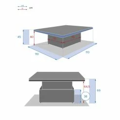 Table Relevable Moorea Terre Ombre Hespéride -Ledepot Mobilier Magasin table relevable moorea terre d ombre hesperide 5