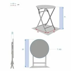 Table Ronde Pliante Greensboro 2p Tonka Hespéride -Ledepot Mobilier Magasin table ronde greensboro tonka hesperide 3