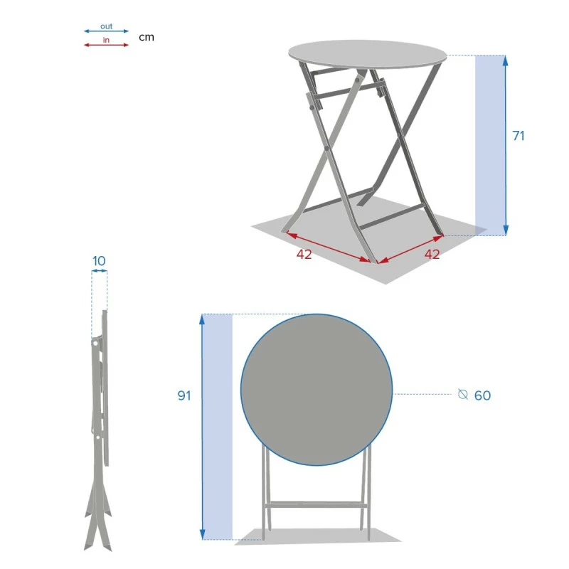 Table Ronde Pliante Greensboro 2p Grenade Hespéride 5 Table Ronde Pliante Greensboro 2p Grenade Hespéride – Image 3