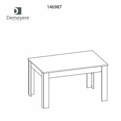 Demeyere Table De Salle Manger 140 Cm Bruce -Ledepot Mobilier Magasin table salle manger bruce 3