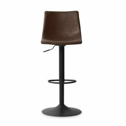 Tabouret De Bar Réglable Trevi PU Brun -Ledepot Mobilier Magasin tabouret bar reglable trevi pu brun 2