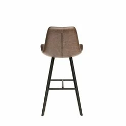 Tabouret De Bar Bas Alicante PU Brun Foncé -Ledepot Mobilier Magasin tabouret de bar bas alicante pu brun fonce 2