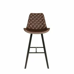 Tabouret De Bar Bas Alicante PU Brun Foncé -Ledepot Mobilier Magasin tabouret de bar bas alicante pu brun fonce 5