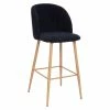 Tabouret De Bar Bleu Encre Céleste Pieds Effet Bois Atmosphera -Ledepot Mobilier Magasin tabouret de bar bleu encre celeste pieds effet bois atmosphera