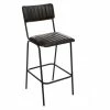 Tabouret De Bar En Cuir Noir Dario Atmosphera -Ledepot Mobilier Magasin tabouret de bar en cuir noir dario atmosphera
