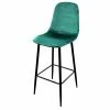 Tabouret De Bar En Velours Vert Pieds Métal Inoui -Ledepot Mobilier Magasin tabouret de bar en velours vert pieds metal inou