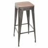 Tabouret De Bar Gris Joris GM Atmosphera -Ledepot Mobilier Magasin tabouret de bar gris joris gm atmosphera