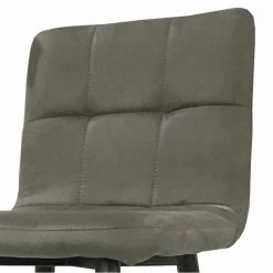 Tabouret De Bar Gris Pieds Métal Noir -Ledepot Mobilier Magasin tabouret de bar gris pieds metal noir 1 2