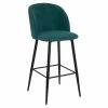 Tabouret De Bar Jade Céleste Pieds Noirs Atmosphera -Ledepot Mobilier Magasin tabouret de bar jade celeste pieds noirs atmosphera