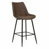 Tabouret De Bar Marron Cognac Olwen Atmosphera -Ledepot Mobilier Magasin tabouret de bar marron cognac olwen atmosphera
