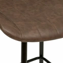 Tabouret De Bar Marron Cognac Olwen Atmosphera -Ledepot Mobilier Magasin tabouret de bar marron cognac olwen atmosphera 3