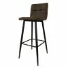 Tabouret De Bar Marron Pieds Métal Noir 2 Tabouret De Bar Marron Pieds Métal Noir -Ledepot Mobilier Magasin tabouret de bar marron pieds metal noir