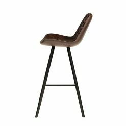 Tabouret De Bar Palmas PU Brun Foncé -Ledepot Mobilier Magasin tabouret de bar palmas pu brun fonce 1 5