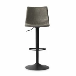 Tabouret De Bar Réglable Trevi PU Gris -Ledepot Mobilier Magasin tabouret de bar reglable trevi pu gris 1 3
