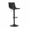 Tabouret De Bar Réglable Trevi PU Noir -Ledepot Mobilier Magasin tabouret de bar reglable trevi pu noir