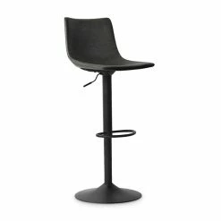 Tabouret De Bar Réglable Trevi PU Noir