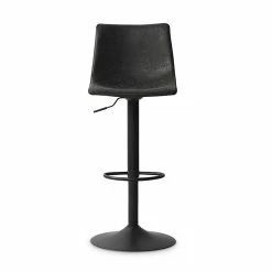 Tabouret De Bar Réglable Trevi PU Noir -Ledepot Mobilier Magasin tabouret de bar reglable trevi pu noir 3