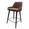 Tabouret De Bar Simili Portland Marron Pieds Métal -Ledepot Mobilier Magasin tabouret de bar simili portland marron pieds metal