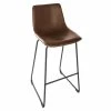 Tabouret De Bar Simili Marron Lois Atmosphera -Ledepot Mobilier Magasin tabouret de bar smili marron lois atmosphera