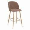 Tabouret De Bar Taupe Céleste Pieds Effet Bois Atmosphera -Ledepot Mobilier Magasin tabouret de bar taupe celeste pieds effet bois atmosphera