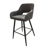 Tabouret De Bar UDC8289 Gris Anthracite Pieds Métal -Ledepot Mobilier Magasin tabouret de bar udc8289 gris anthracite pieds metal