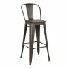 Tabouret De Bar Oscar Orme Antique Et Gris -Ledepot Mobilier Magasin tabouret de bar victoria orme antique gris