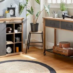 Tabouret Edena Bois Métal Atmosphera -Ledepot Mobilier Magasin tabouret edena bois metal atmosphera 2