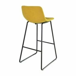 Tabouret Haut Cholo Tissu Jaune -Ledepot Mobilier Magasin tabouret haut cholo tissu jaune 2