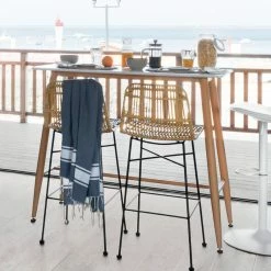 Tabouret Haut Kubu Rotin Métal Atmosphera -Ledepot Mobilier Magasin tabouret haut kubu rotin atmosphera 4
