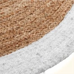 Tapis En Jute Bord Blanc D120 Atmosphera -Ledepot Mobilier Magasin tapis en jute bord blanc d120 atmosphera 3