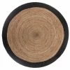 Tapis En Jute Bord Noir D120 Atmosphera -Ledepot Mobilier Magasin tapis en jute bord noir d120 atmosphera