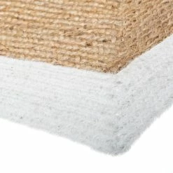Tapis Jute Naturel Bord Blanc 120x170 Atmosphera -Ledepot Mobilier Magasin tapis jute naturel bord blanc 120x170 atmosphera 3