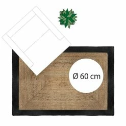 Tapis Jute Naturel Bord Noir 120x170 Atmosphera -Ledepot Mobilier Magasin tapis jute naturel bord noir 120x170 atmosphera 2