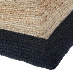Tapis Jute Naturel Bord Noir 120x170 Atmosphera -Ledepot Mobilier Magasin tapis jute naturel bord noir 120x170 atmosphera 3